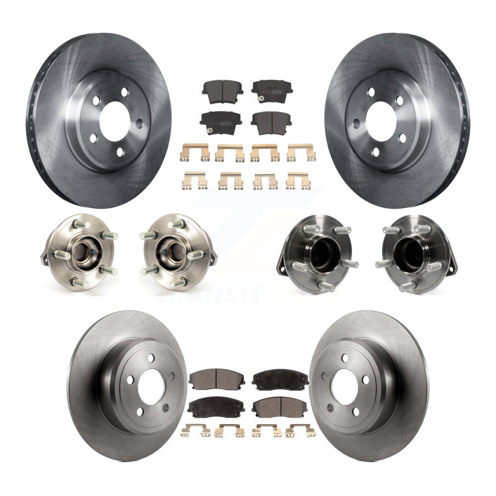Hub Bearing Brake Rotor Pad Front Rear Kit (10Pc) For Chrysler 300 Dodge Charger