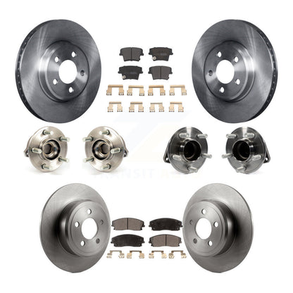 Hub Bearing Brake Rotor Pad Front Rear Kit (10Pc) For Chrysler 300 Dodge Charger