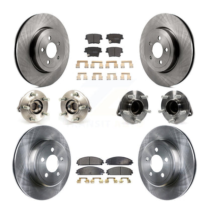 Hub Bearing Disc Brake Rotor & Pads Front Rear Kit (10Pc) For Chrysler 300 Dodge