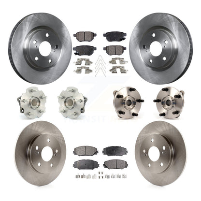 Hub Bearing Brake Rotor & Pads Front Rear Kit (10Pc) For Toyota Corolla iM Scion