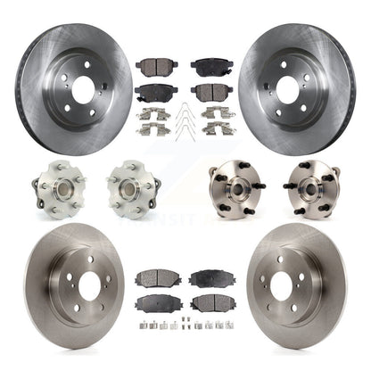Hub Bearing Assembly Disc Brake Rotor And Pad Front Rear Kit (10Pc) For Scion tC