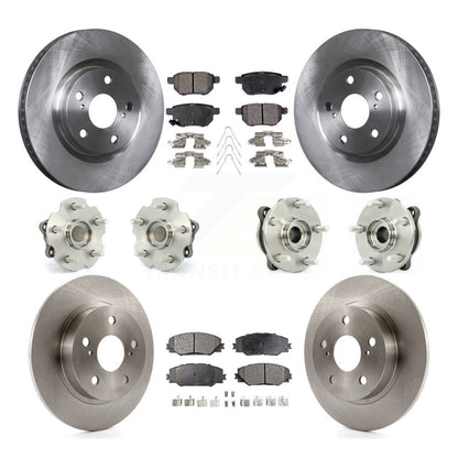 Hub Bearing Assembly Disc Brake Rotor And Pad Front Rear Kit (10Pc) For Scion tC