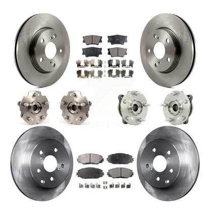 Hub Bearing Brake Rotor & Pads Front Rear Kit (10Pc) For Toyota RAV4 LE with AWD