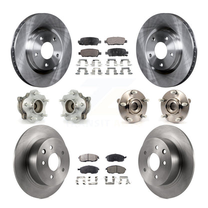 Hub Bearings Disc Brake Rotors And Pads Front Rear Kit (10Pc) For Nissan Sentra