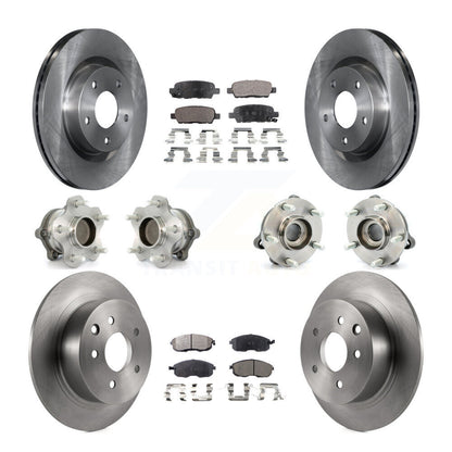Hub Bearings Disc Brake Rotors And Pads Front Rear Kit (10Pc) For Nissan Altima