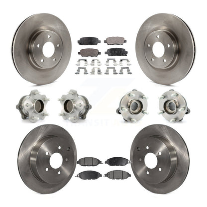 Hub Bearing Brake Rotor & Pad Front Rear Kit (10Pc) For Nissan Pathfinder Murano