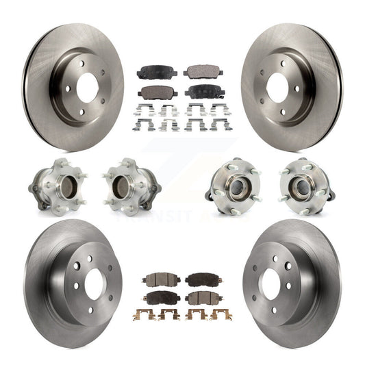 Hub Bearings Disc Brake Rotors And Pads Front Rear Kit (10Pc) For Nissan Altima