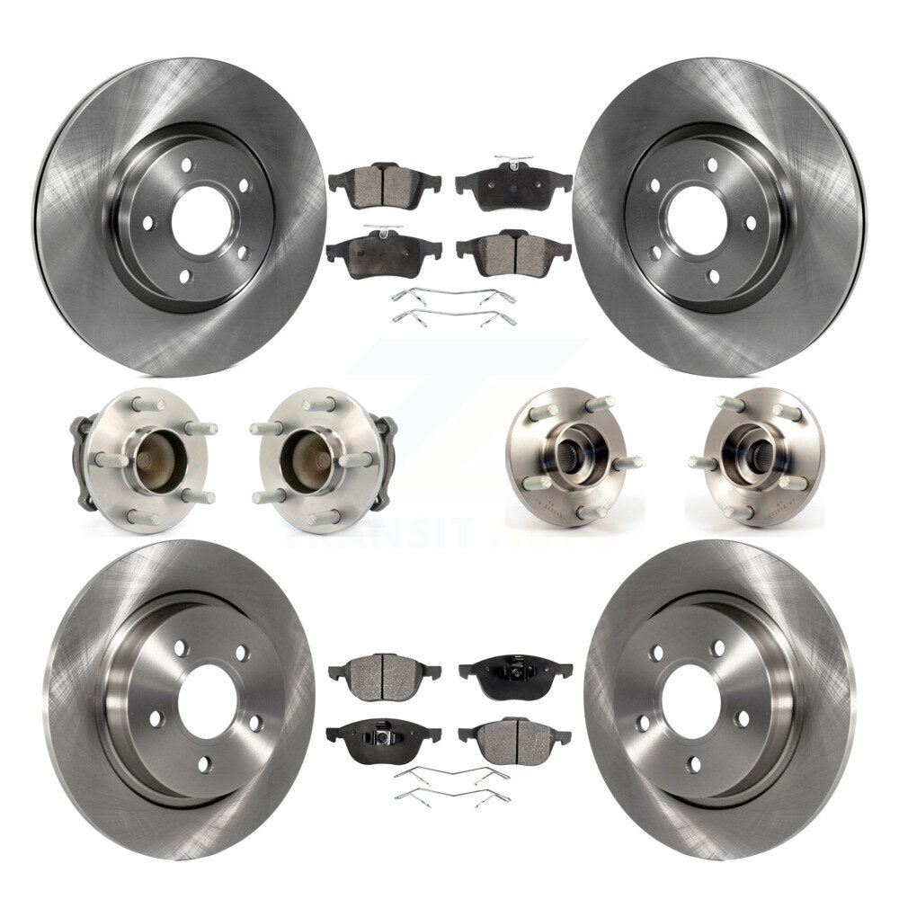 Hub Bearing Disc Brake Rotor Pad Front Rear Kit (10Pc) For Volvo S40 C30 V50 C70