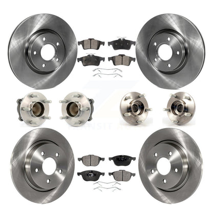 Hub Bearing Disc Brake Rotor Pad Front Rear Kit (10Pc) For Volvo S40 C30 V50 C70