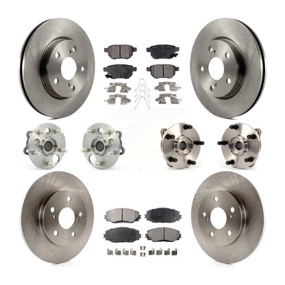 Hub Bearing Disc Brake Rotor & Pads Front Rear Kit (10Pc) For 2008-2015 Scion xB