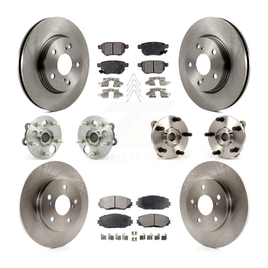 Hub Bearing Disc Brake Rotor & Pads Front Rear Kit (10Pc) For 2008-2015 Scion xB