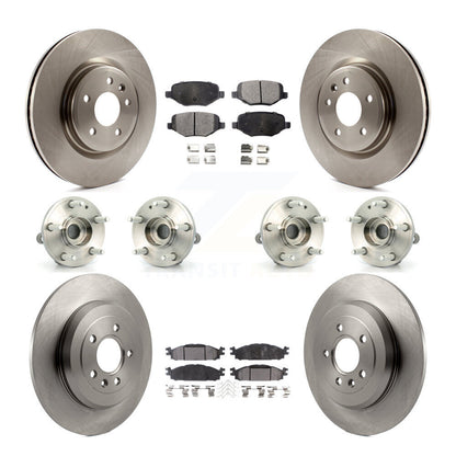 Hub Bearings Disc Brake Rotors And Pads Front Rear Kit (10Pc) For Ford Explorer