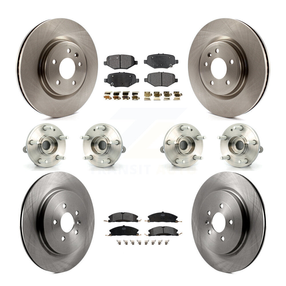 Hub Bearing Brake Rotor & Pad Front Rear Kit (10Pc) For 2013 Ford Explorer Sport