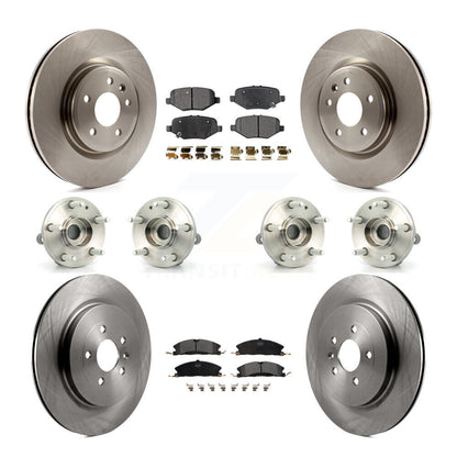 Hub Bearing Brake Rotor & Pad Front Rear Kit (10Pc) For 2013 Ford Explorer Sport