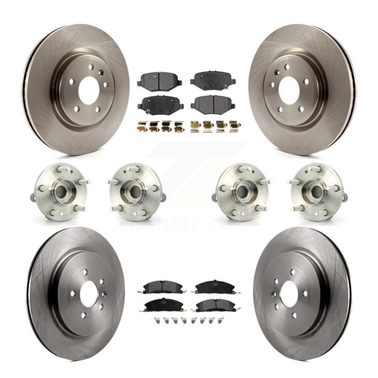 Hub Bearing Brake Rotor & Pad Front Rear Kit (10Pc) For 2013 Ford Explorer Sport