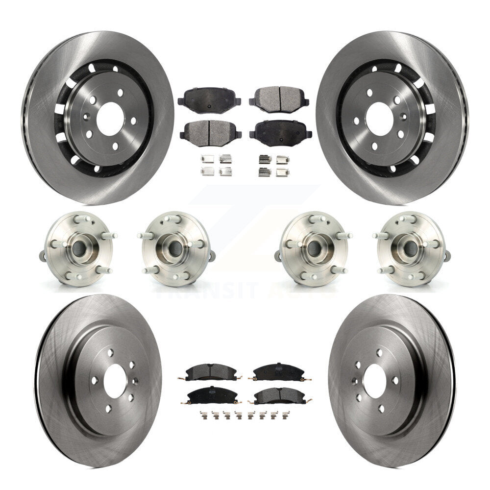Hub Bearing Disc Brake Rotor Pads Front Rear Kit (10Pc) For Ford Explorer Police