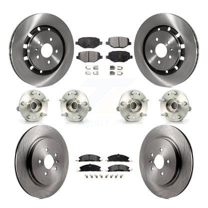 Hub Bearing Disc Brake Rotor Pads Front Rear Kit (10Pc) For Ford Explorer Police