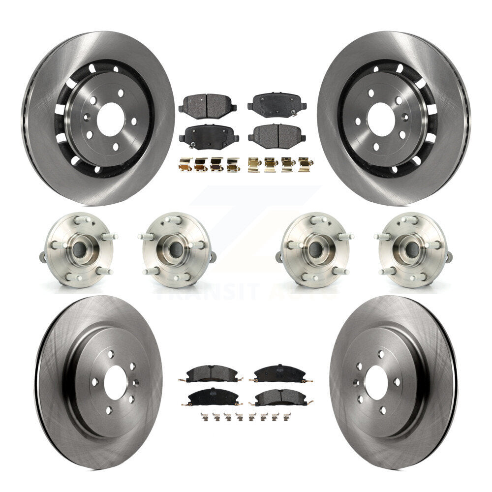 Hub Bearings Disc Brake Rotors And Pads Front Rear Kit (10Pc) For Ford Explorer