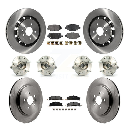 Hub Bearings Disc Brake Rotors And Pads Front Rear Kit (10Pc) For Ford Explorer
