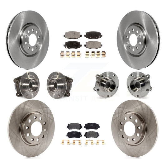 Hub Bearing Brake Rotor Pad Front Rear Kit (10Pc) For 2015-2017 Chrysler 200 AWD