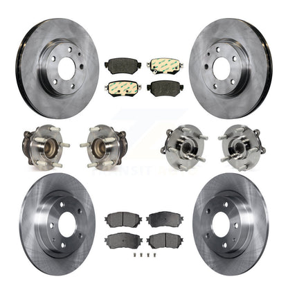 Hub Bearing Disc Brake Rotor And Pad Front Rear Kit (10Pc) For 2016-2018 Mazda 6