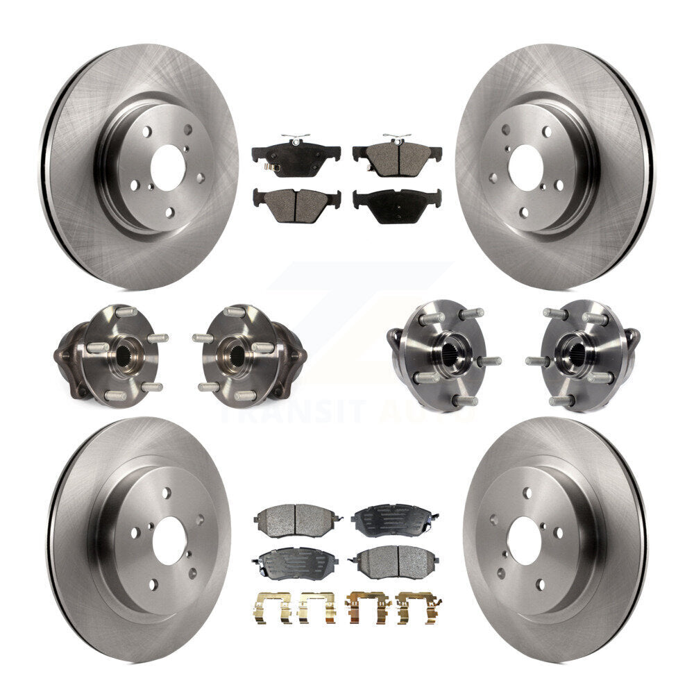 Hub Bearing Disc Brake Rotor Pad Front Rear Kit (10Pc) For Subaru Outback Legacy