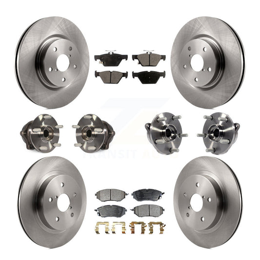 Hub Bearing Disc Brake Rotor Pad Front Rear Kit (10Pc) For Subaru Outback Legacy