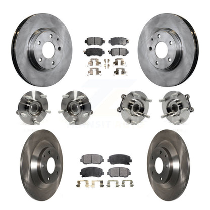 Hub Bearing Brake Rotor & Pad Front Rear Kit (10Pc) For 2013-2015 Mazda CX-5 AWD