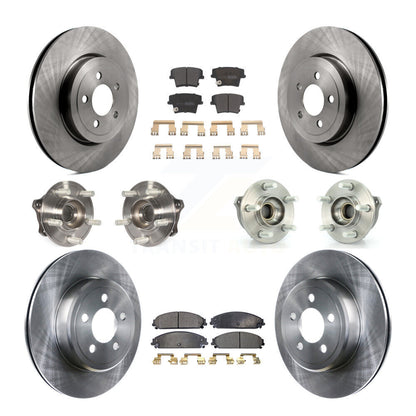 Hub Bearing Brake Rotor & Pad Front Rear Kit (10Pc) For Dodge Charger Challenger
