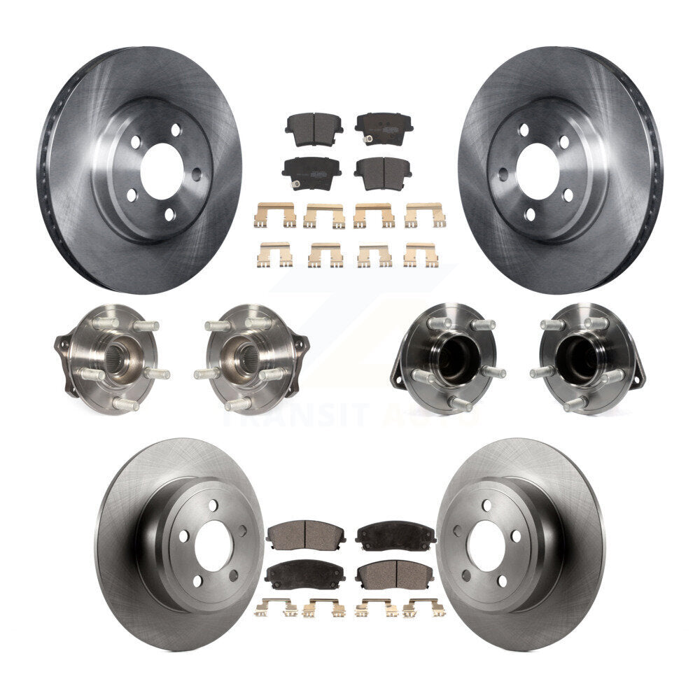 Hub Bearing Brake Rotor Pad Front Rear Kit (10Pc) For Dodge Charger Chrysler 300