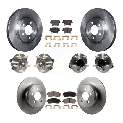 Hub Bearing Brake Rotor Pad Front Rear Kit (10Pc) For Dodge Charger Chrysler 300