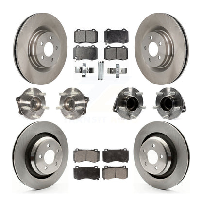 Hub Bearing Brake Rotor & Pad Front Rear Kit (10Pc) For Dodge Charger Challenger