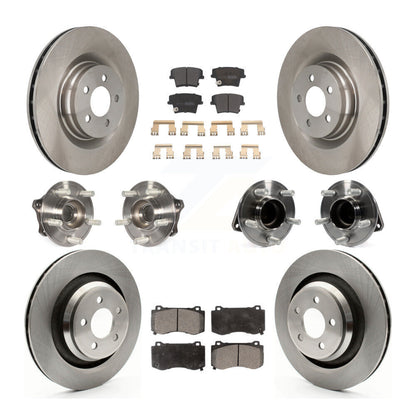 Hub Bearings Disc Brake Rotors And Pads Front Rear Kit (10Pc) For Dodge Charger