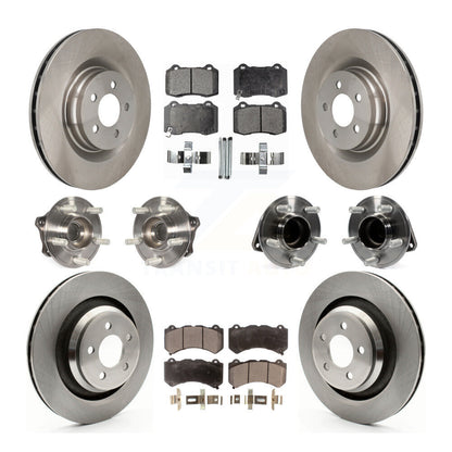 Hub Bearing Brake Rotor & Pad Front Rear Kit (10Pc) For Dodge Challenger Charger