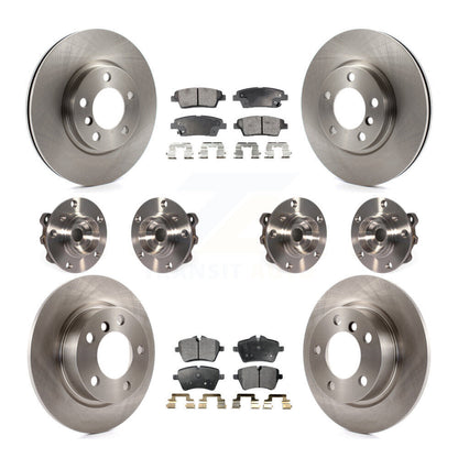 Hub Bearing Brake Rotor And Pad Front Rear Kit (10Pc) For Mini Cooper Countryman