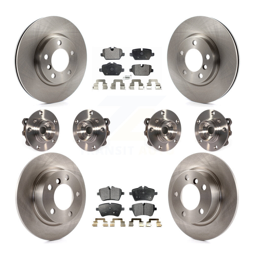 Hub Bearing Brake Rotor And Pad Front Rear Kit (10Pc) For Mini Cooper Countryman
