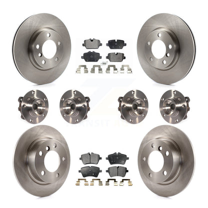 Hub Bearing Brake Rotor And Pad Front Rear Kit (10Pc) For Mini Cooper Countryman