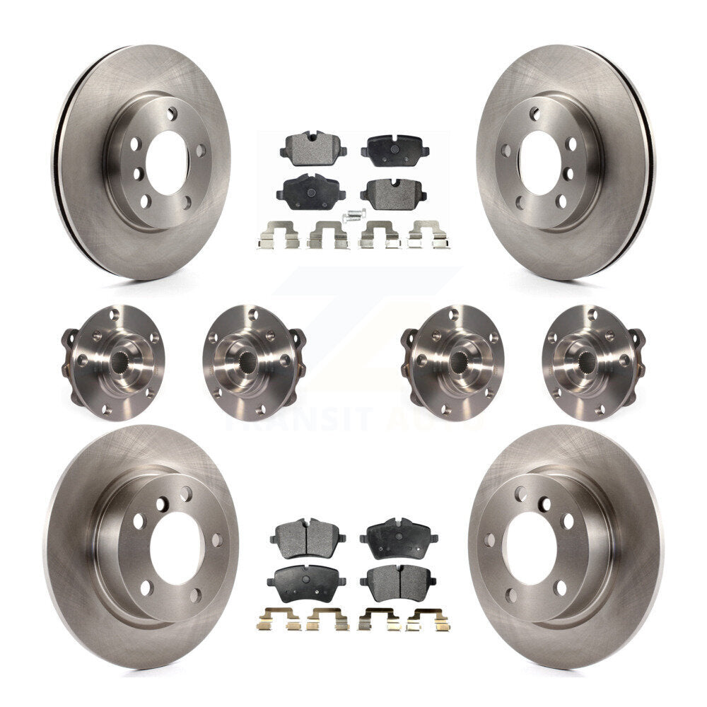 Hub Bearing Brake Rotor Pad Front Rear Kit (10Pc) For Mini Cooper Countryman AWD