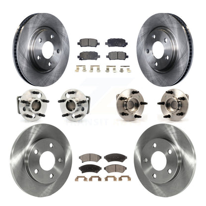 Hub Bearing Brake Rotor & Pad Front Rear Kit (10Pc) For Pontiac Grand Prix Buick
