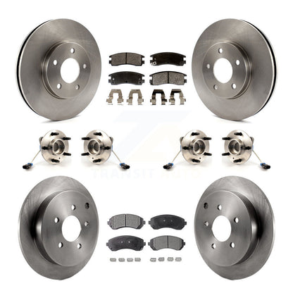 Hub Bearing Brake Rotor & Pad Front Rear Kit (10Pc) For Buick Rendezvous Pontiac
