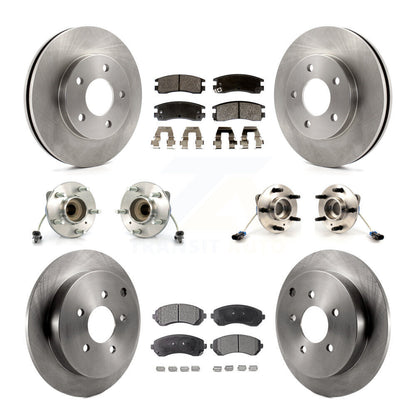 Hub Bearing Disc Brake Rotor And Pads Front Rear Kit (10Pc) For Buick Rendezvous