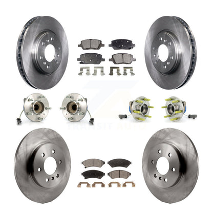Hub Bearing Brake Rotor Pad Front Rear Kit (10Pc) For Saturn Relay 3 Hole Flange