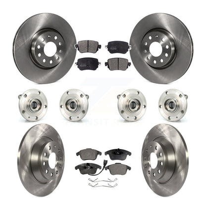 Hub Bearing Disc Brake Rotors And Pads Front Rear Kit (10Pc) For Audi Q3 Quattro