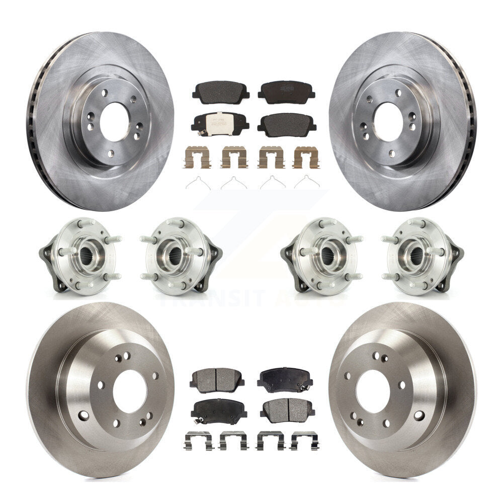 Hub Bearing Brake Rotor Pads Front Rear Kit (10Pc) For 2014-2015 Kia Sorento AWD