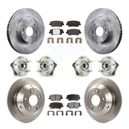 Hub Bearing Brake Rotor Pads Front Rear Kit (10Pc) For 2014-2015 Kia Sorento AWD