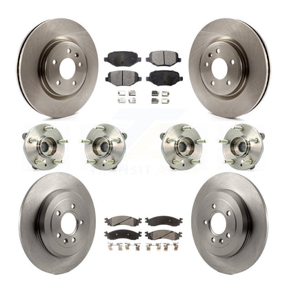 Hub Bearing Brake Rotor Pads Front Rear Kit (10Pc) For 2010-2012 Ford Taurus SHO