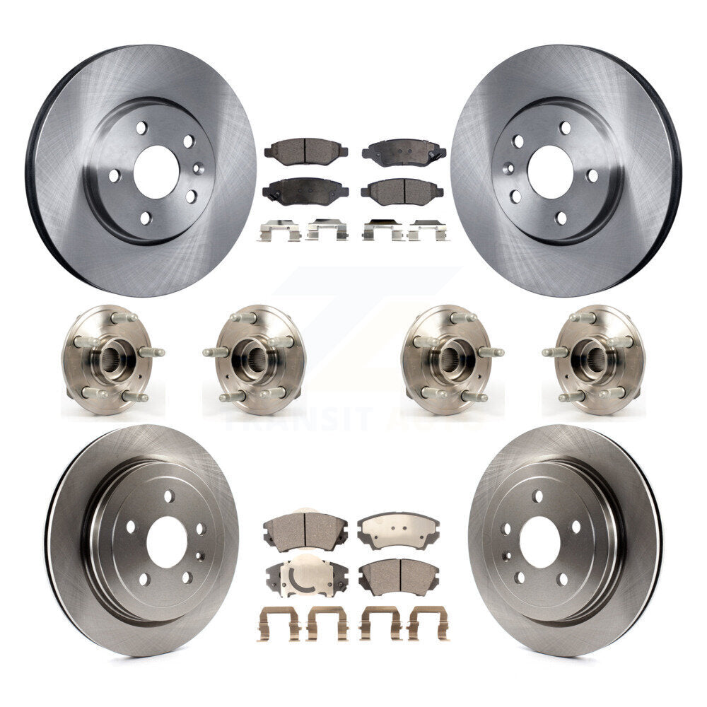 Hub Bearing Disc Brake Rotor And Pads Front Rear Kit (10Pc) For Chevrolet Camaro