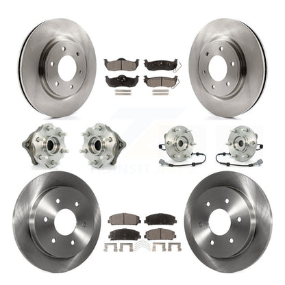 Hub Bearings Disc Brake Rotors And Pads Front Rear Kit (10Pc) For Nissan Armada