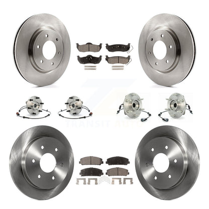 Hub Bearing Brake Rotor & Pad Front Rear Kit (10Pc) For INFINITI QX56 From 04 07