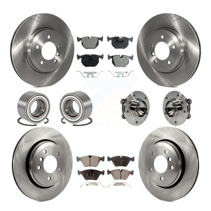 Hub Bearing Disc Brake Rotor & Pad Shoe Front Rear Kit (10Pc) For 2006 BMW 330Ci
